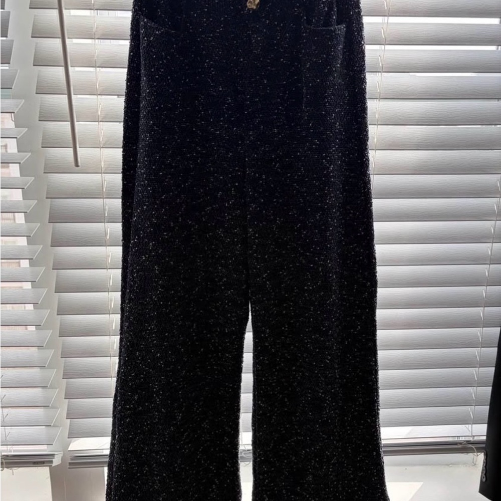 Navy Tweed Pants H&M